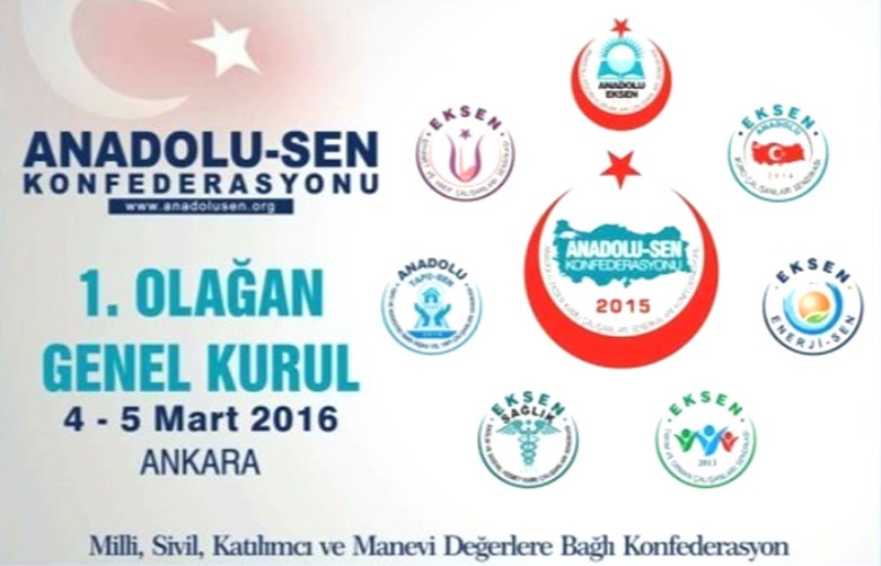 Anadolu Eksen Kamu Çalışanları Sendikaları Konfederasyonu 1. Olağan Genel Kurulu Yapılacaktır